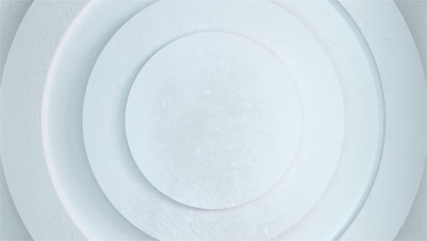 el ordenador generó un conjunto de círculos abstractos en diferentes niveles. renderización 3d de un elegante fondo blanco