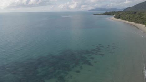 Clear-Waters-Of-Myall-Beach-At-Remote-Headland-Of-Cape-Tribulation-In-Queensland,-Australia