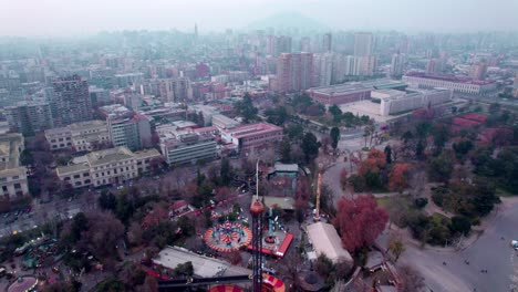 Freizeitpark-O&#39;Higgins-In-Santiago-De-Chile,-Südamerika