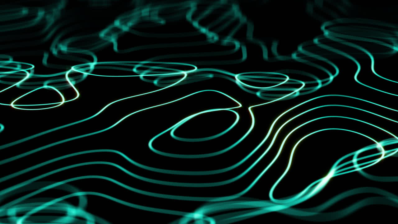 animación de formas blancas que se mueven sobre un fondo negro