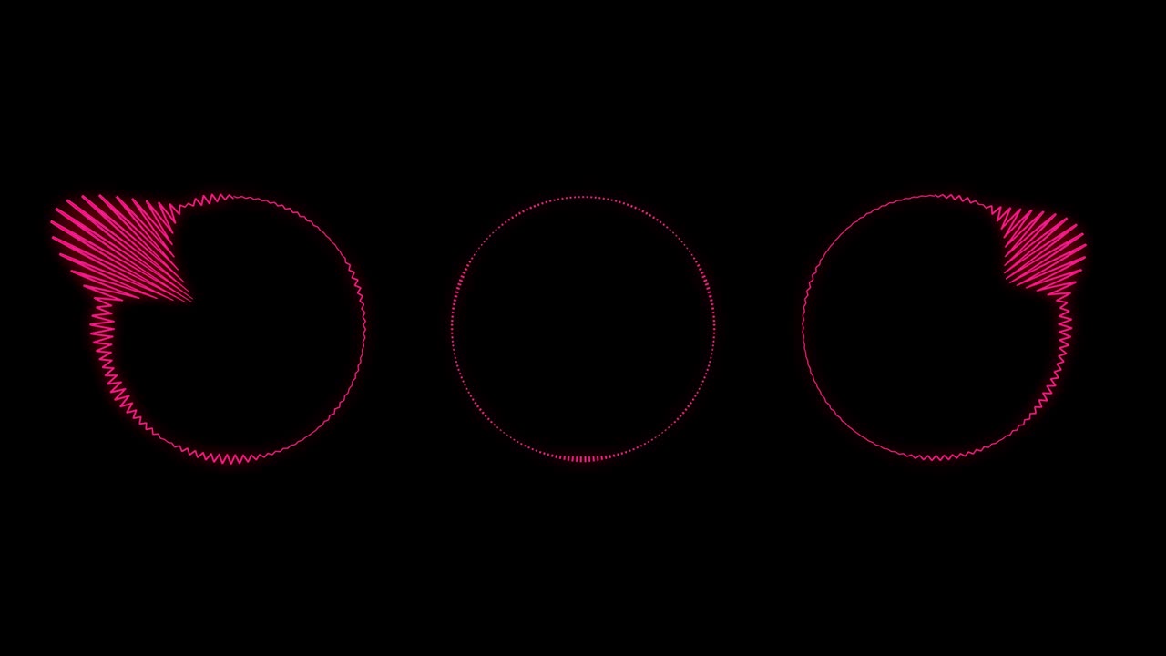círculo de espectro de audio visualizador de audio gráficos de movimiento