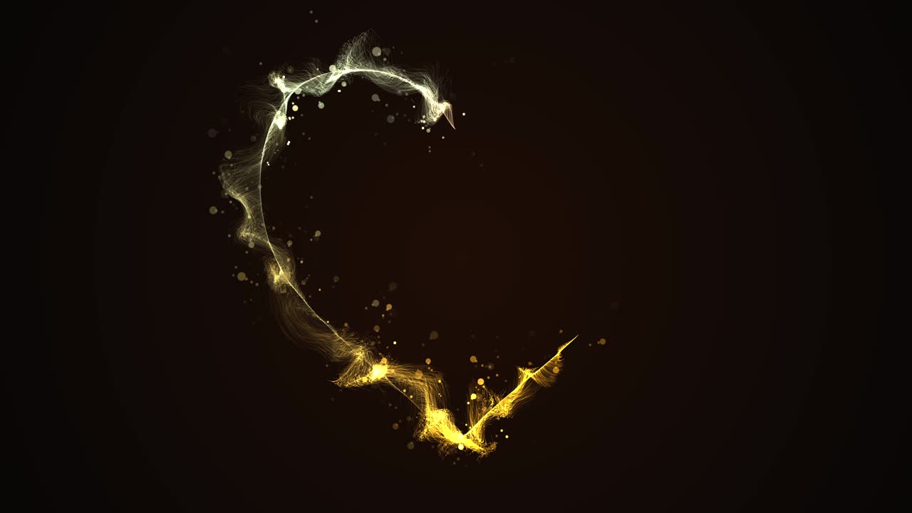 아름다운 조명 심장 모양 루프 애니메이션