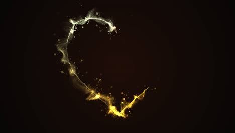 hermosa iluminación en forma de corazón animación de bucle