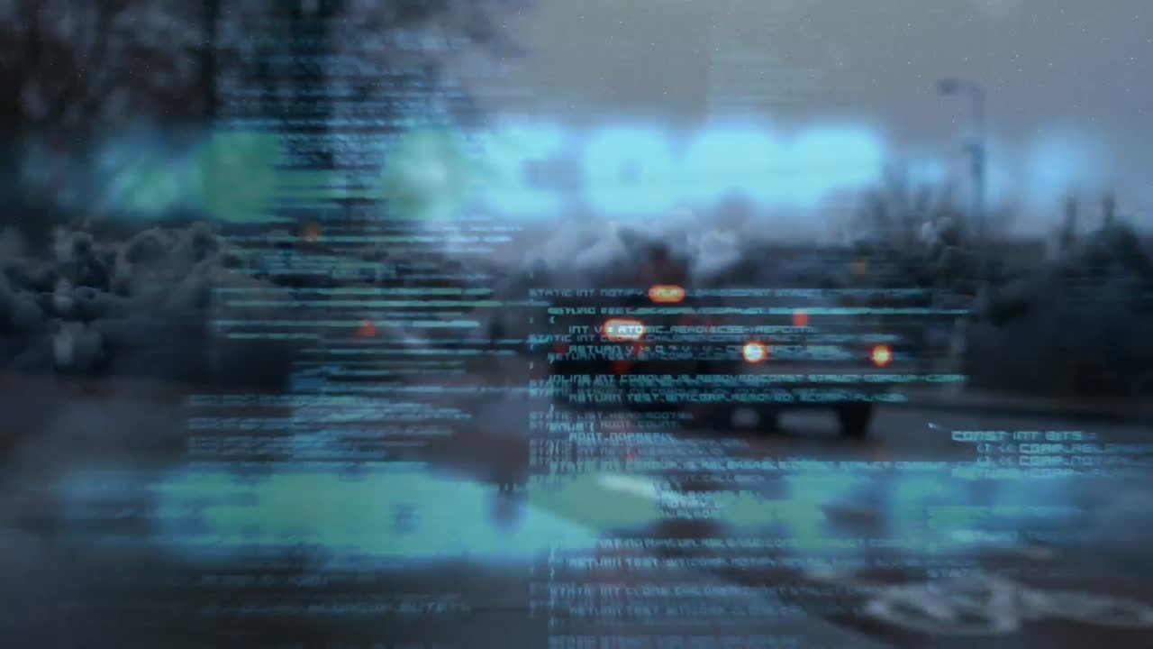 Cars driving on city road