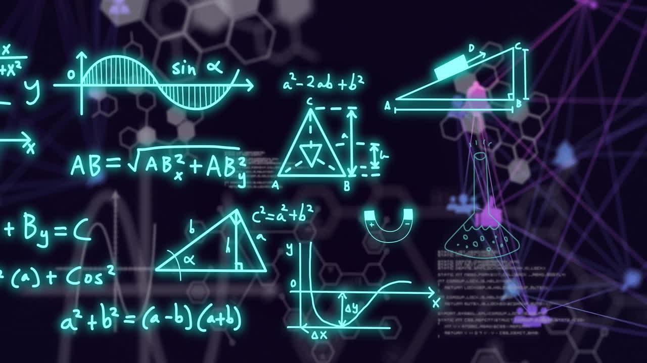 animación de la red de conexiones a través del procesamiento de datos químicos