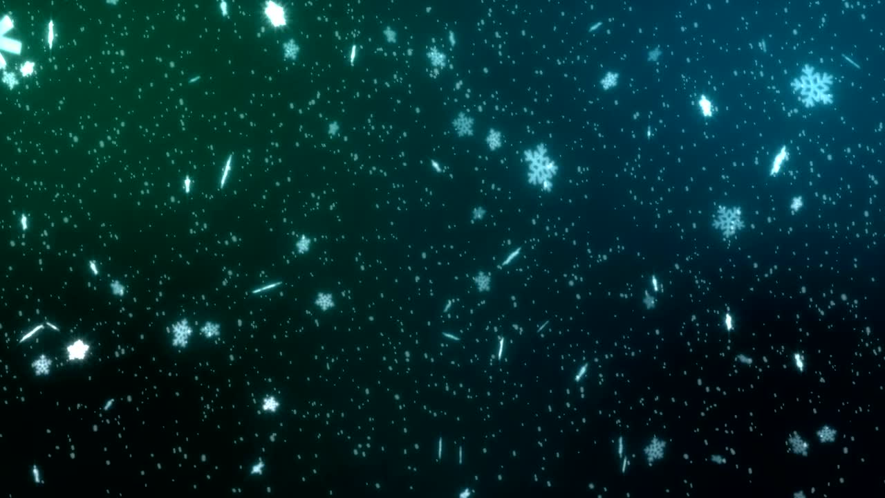 Falling Snow Winter Background with gentle falling shiny Snowflakes 4K seamless Loop