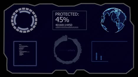 hud data protect panel on black screen