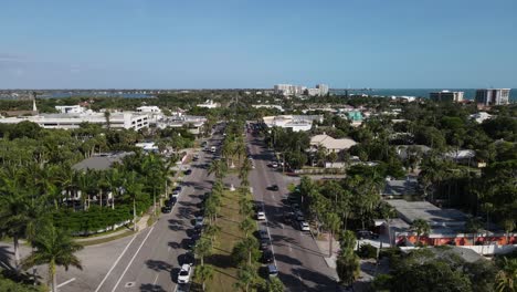 st. armands circle, drone , sarasota, florida