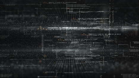 futuristic simulation of 5g network concept, artificial intelligence quantum physic deep learning performing analytic computational head up display loop background