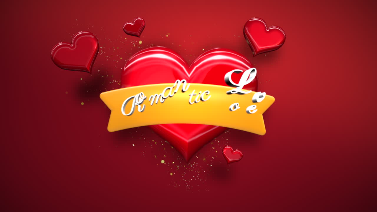 amor romántico texto y movimiento corazón romántico en el día de san valentín 9