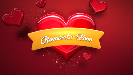 romantic love text and motion romantic heart on valentines day 9