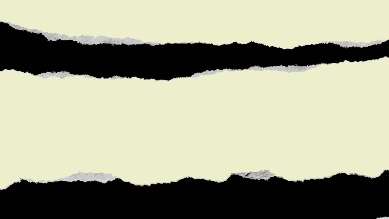 Torn Paper Ripping Revealing Black Background Transition