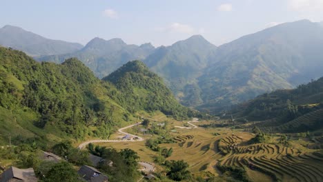 majestic aerial view of sapa valley in vietnam