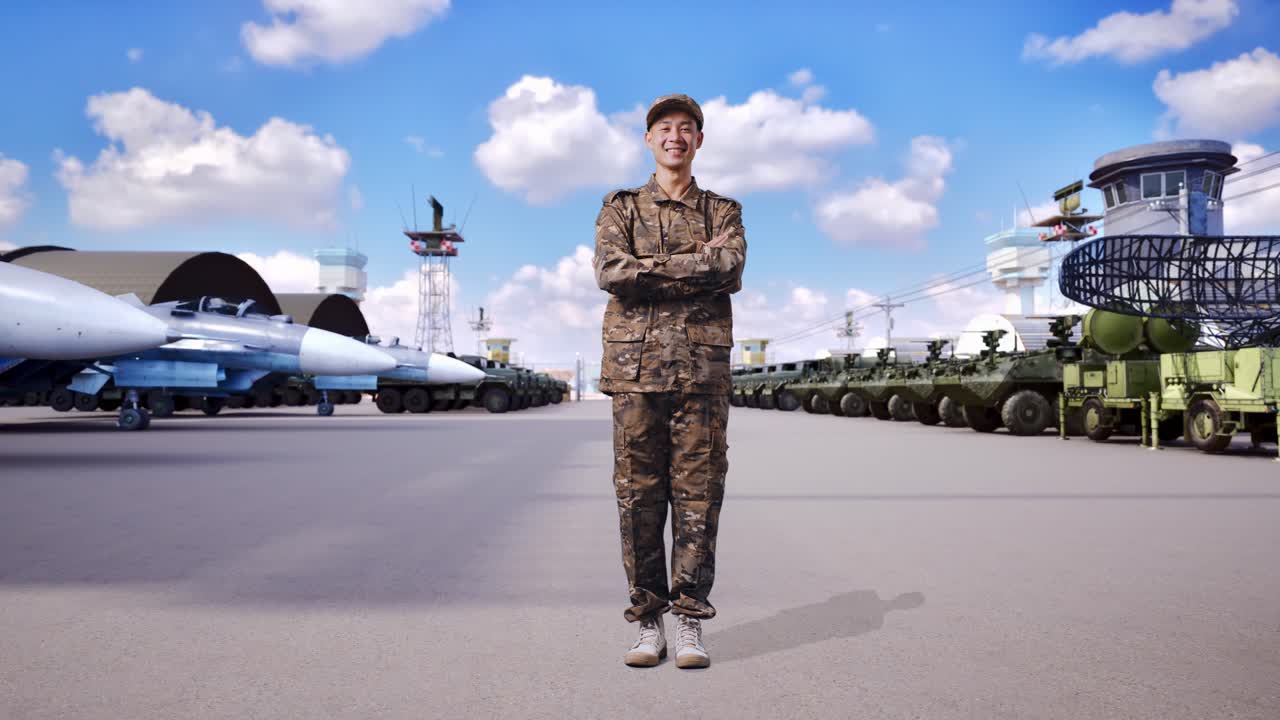 기지에 있는 군인