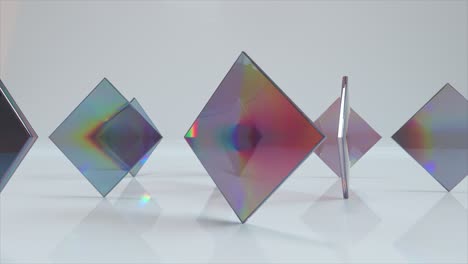 formas geométricas abstractas iridescentes