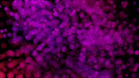 video de fondo con efecto bokeh - muchos brillos rosados vuelan sobre fondo oscuro, animación de bucle sin costuras - animación 4k 60fps uhd 3d
