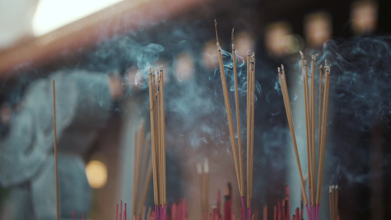 Incense Burning at a Temple