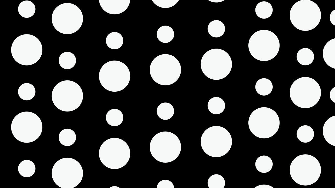 Animated screensaver looped seamlessly. The circles move towards each other without intersecting.