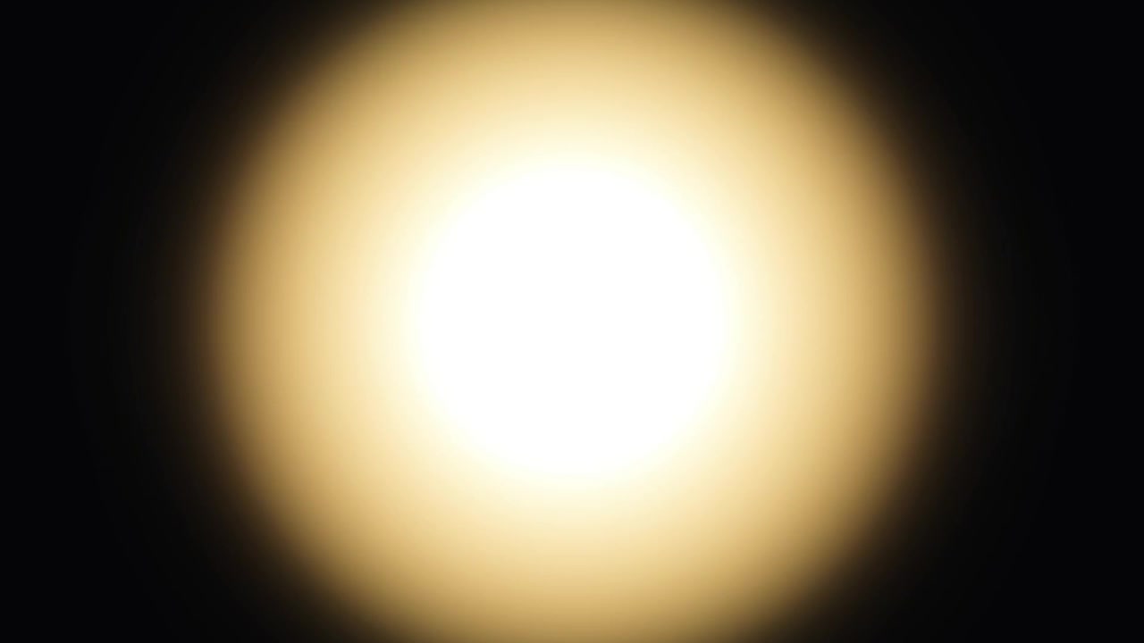 Bright White Light Expanding From Center on Black Background