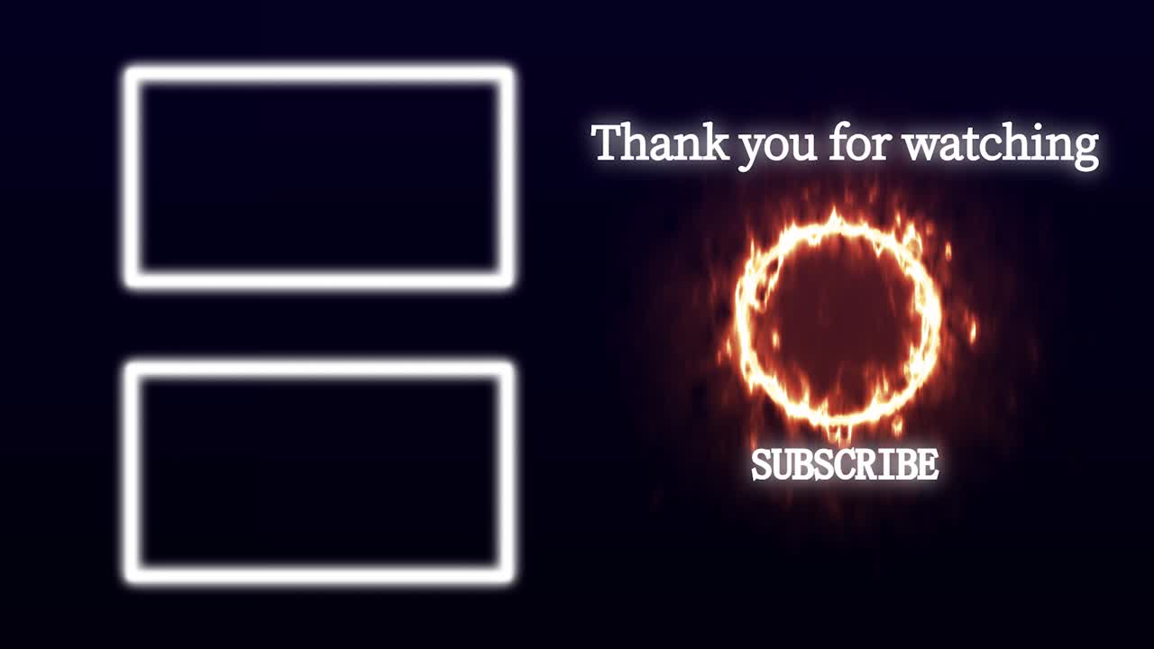 컬러 플레임 엔드 카드 엔딩 스크린 모션 그래픽