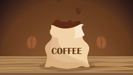 coffee toast grains in sack