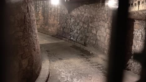 taxi driver driving in underground tunnel