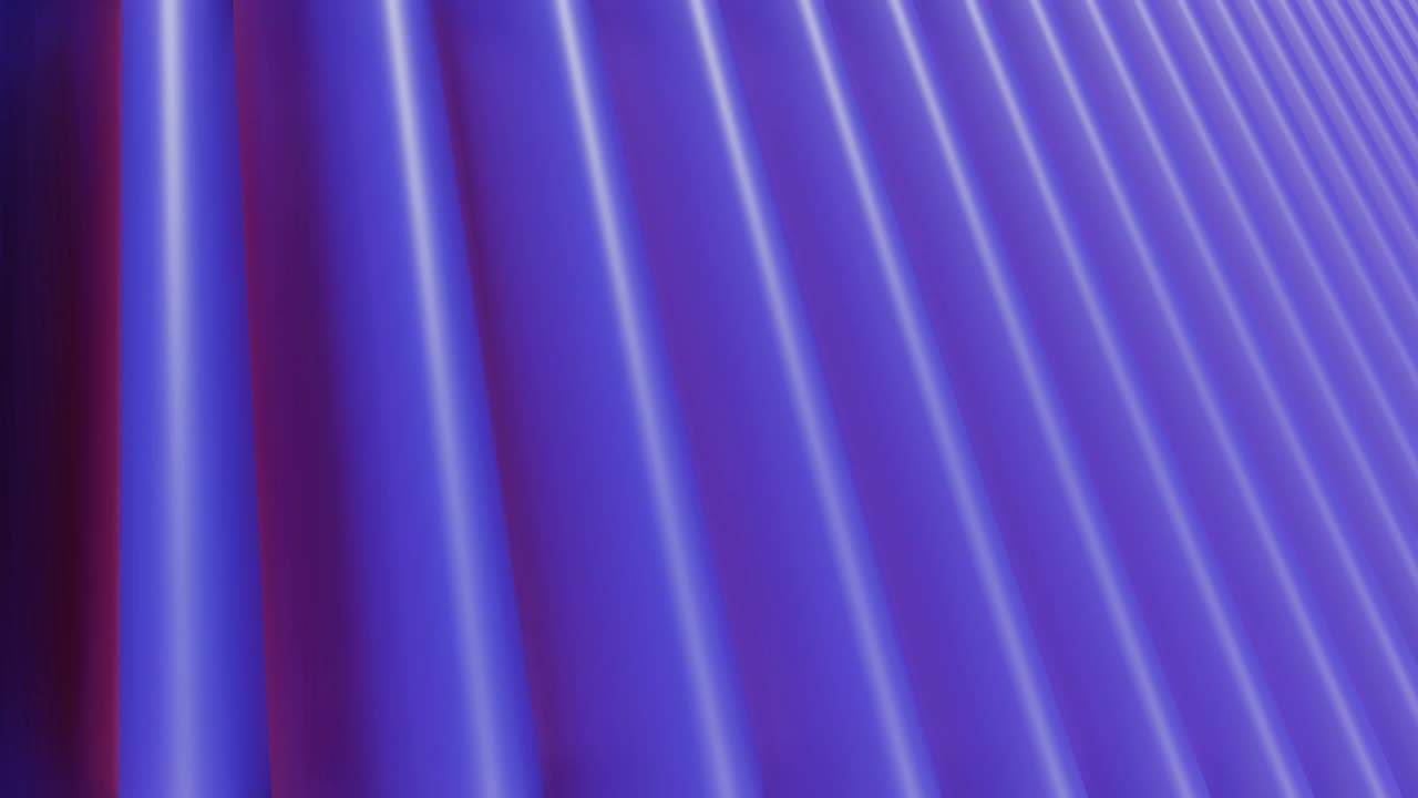 fondo de ondas 3d, líneas brillantes abstractas en azul y rojo, bucle animado de 4k