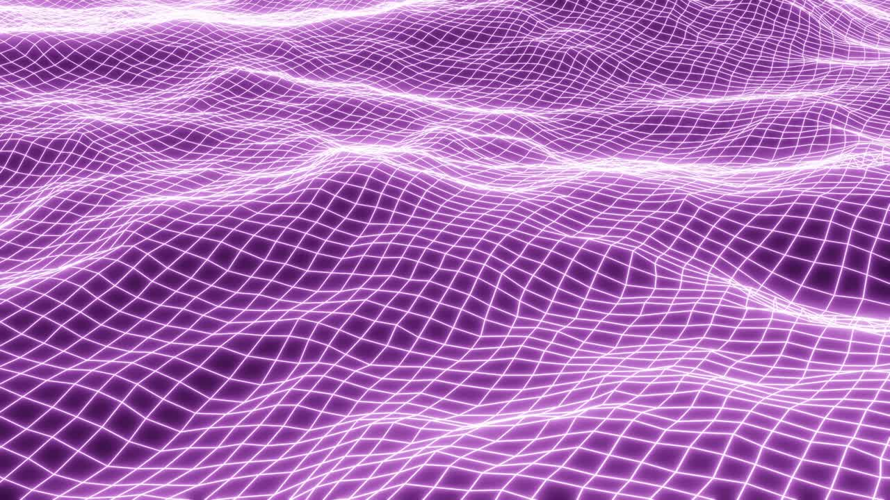 Seamless looping, abstract grid wave.