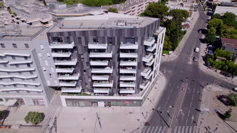 beautiful wealthy apartment buildings in the south of france, montpellier