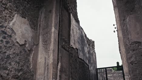 pompeii stone relic wall detail, naples italy