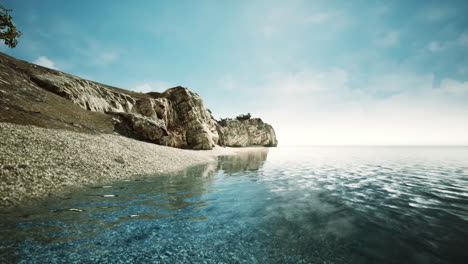 baltic sea coast on the rocky island