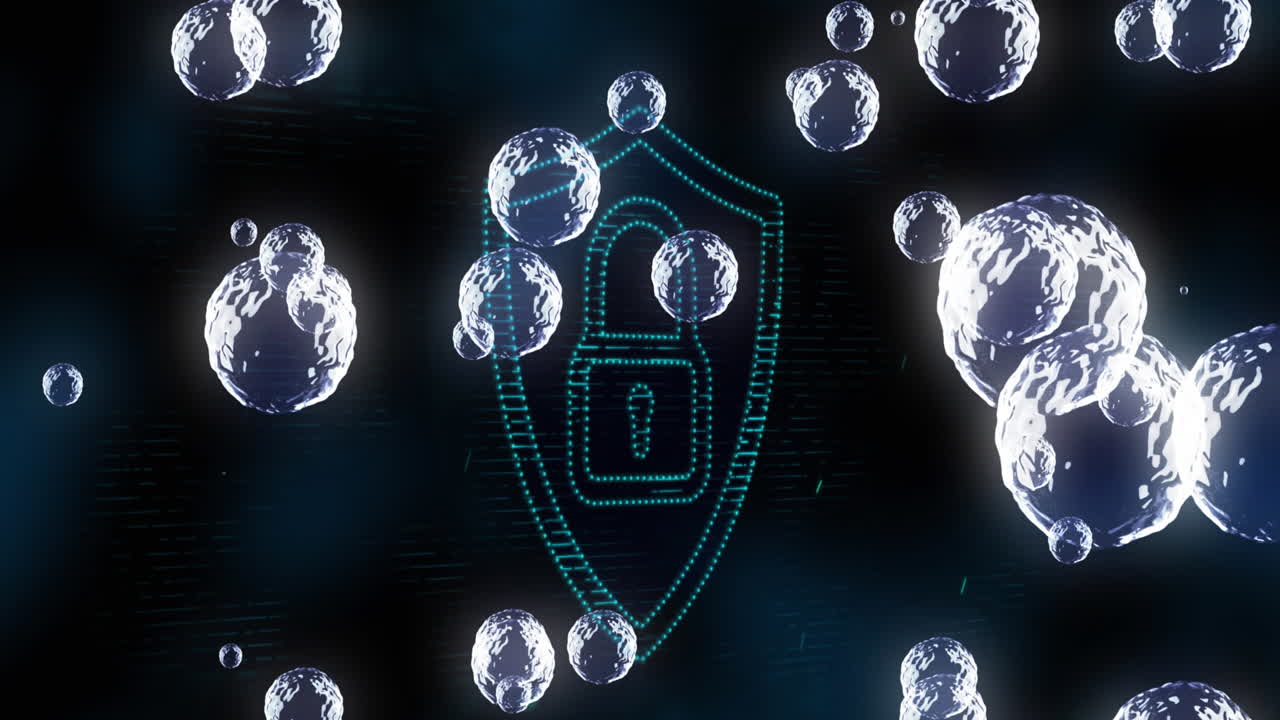 검은색 배경에 있는  ⁇ 락과 거품의 애니메이션