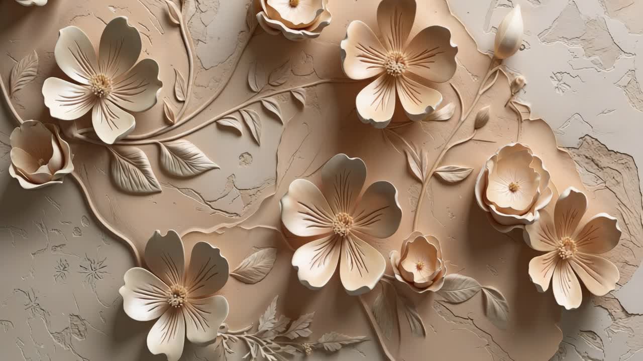 Texture floreale beige