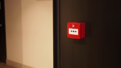 fire alarm panel on dark wall