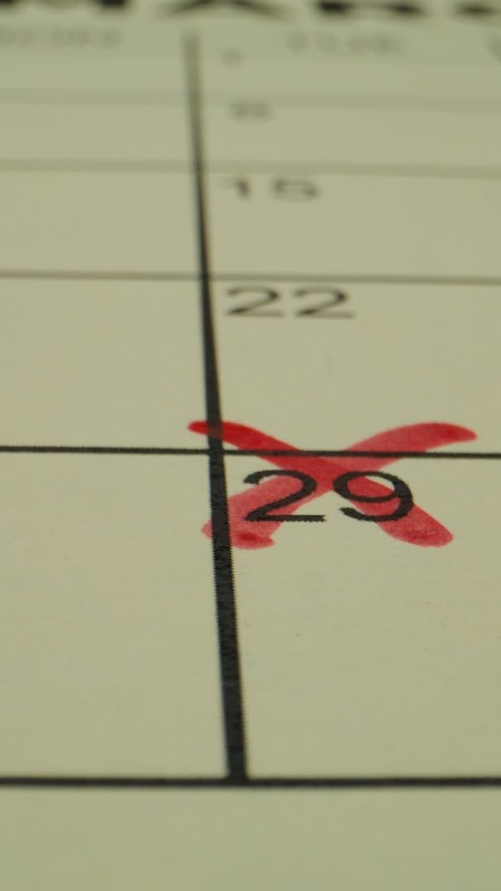 Marked Date on Calendar