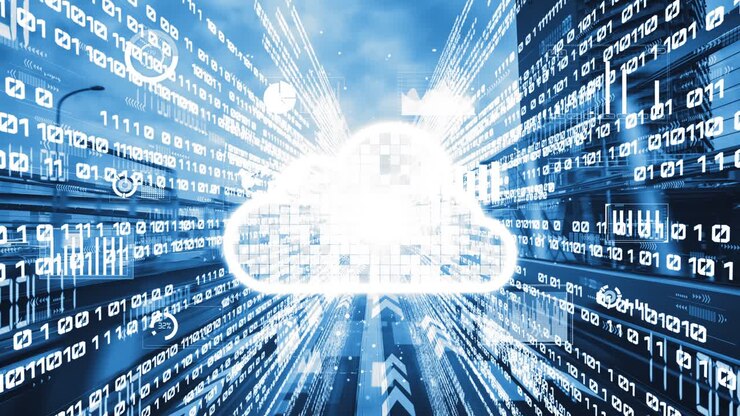 Cloudcomputer og online datalagring med tavs intelligent delingssoftware