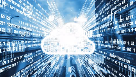 computer cloud e archiviazione di dati online con software di condivisione intelligente tacita