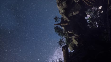 Astrofotografie-Sternspuren-über-Der-Schlucht