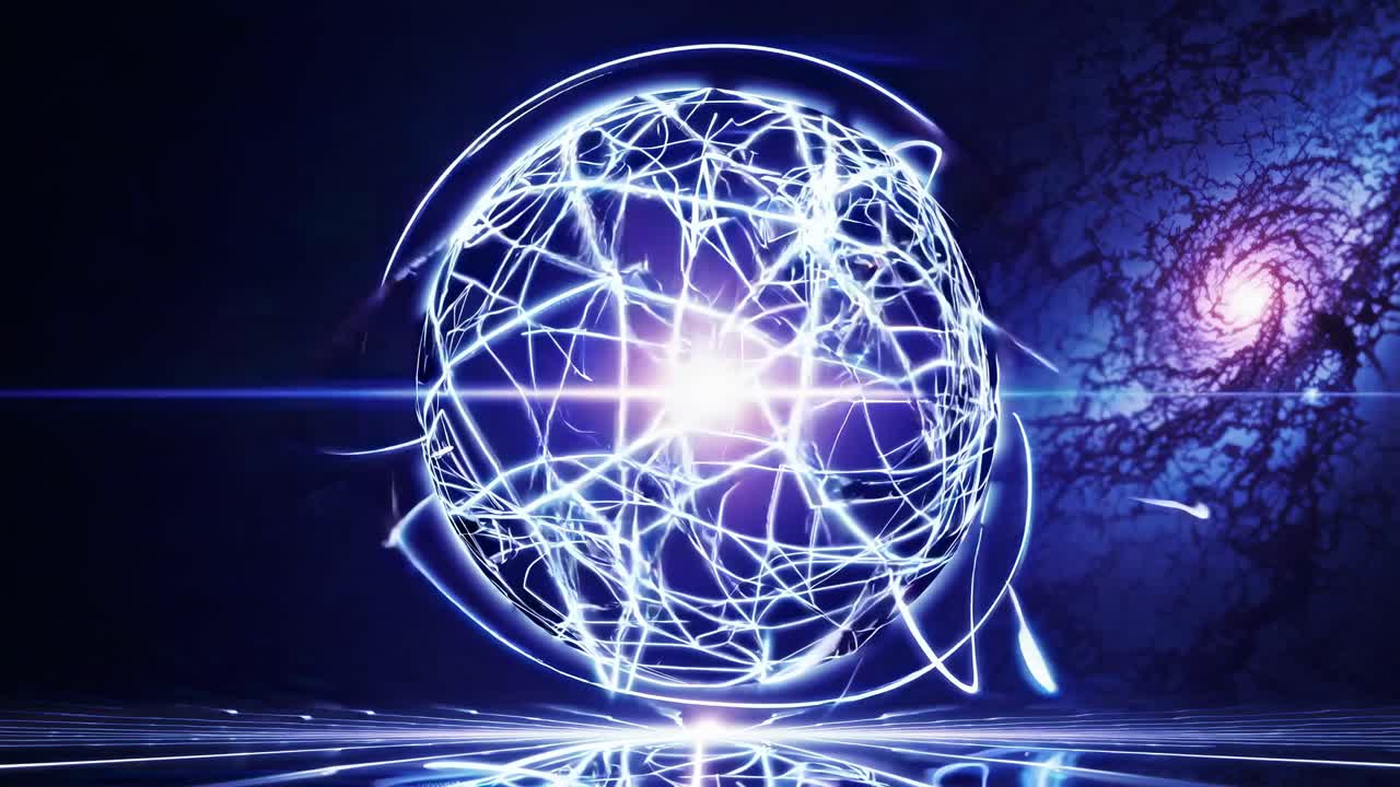 Abstract Glowing Sphere in Space