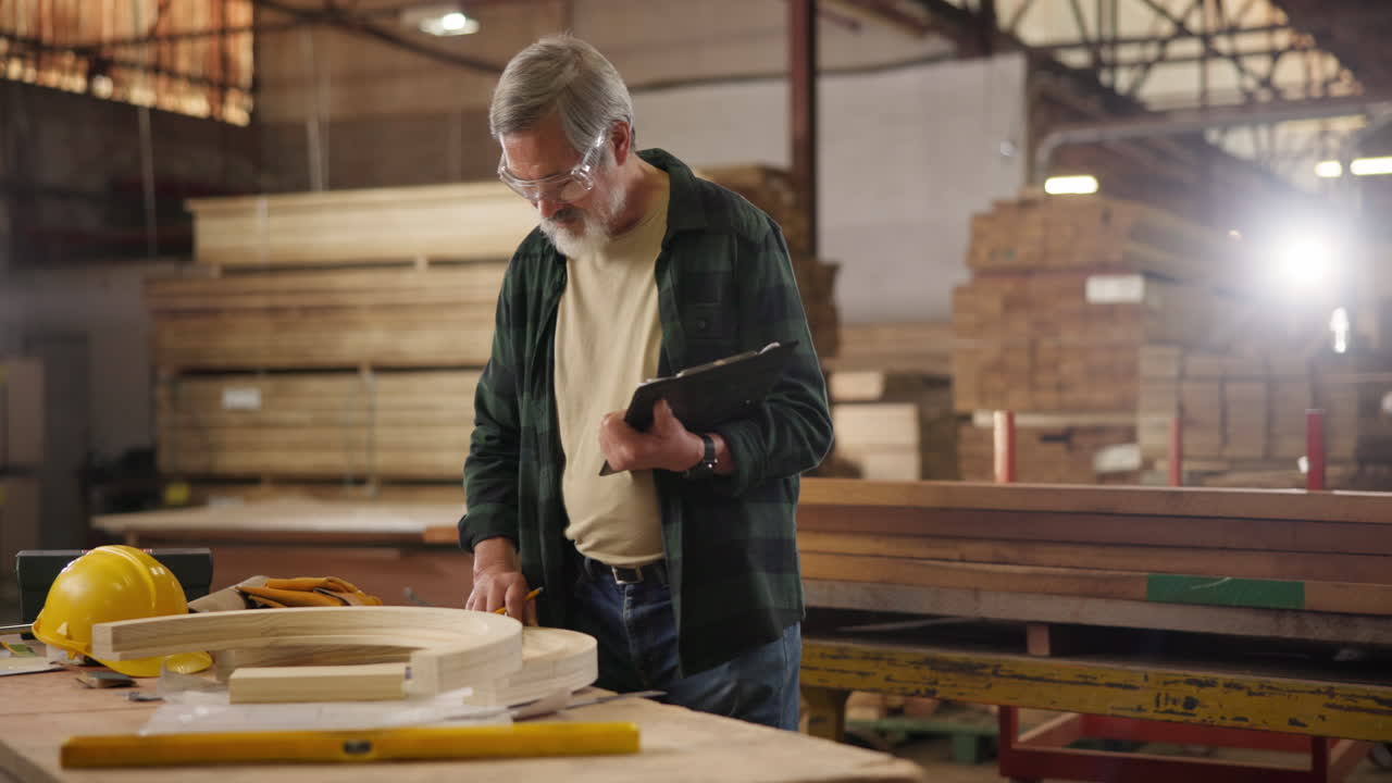 плотник за работой