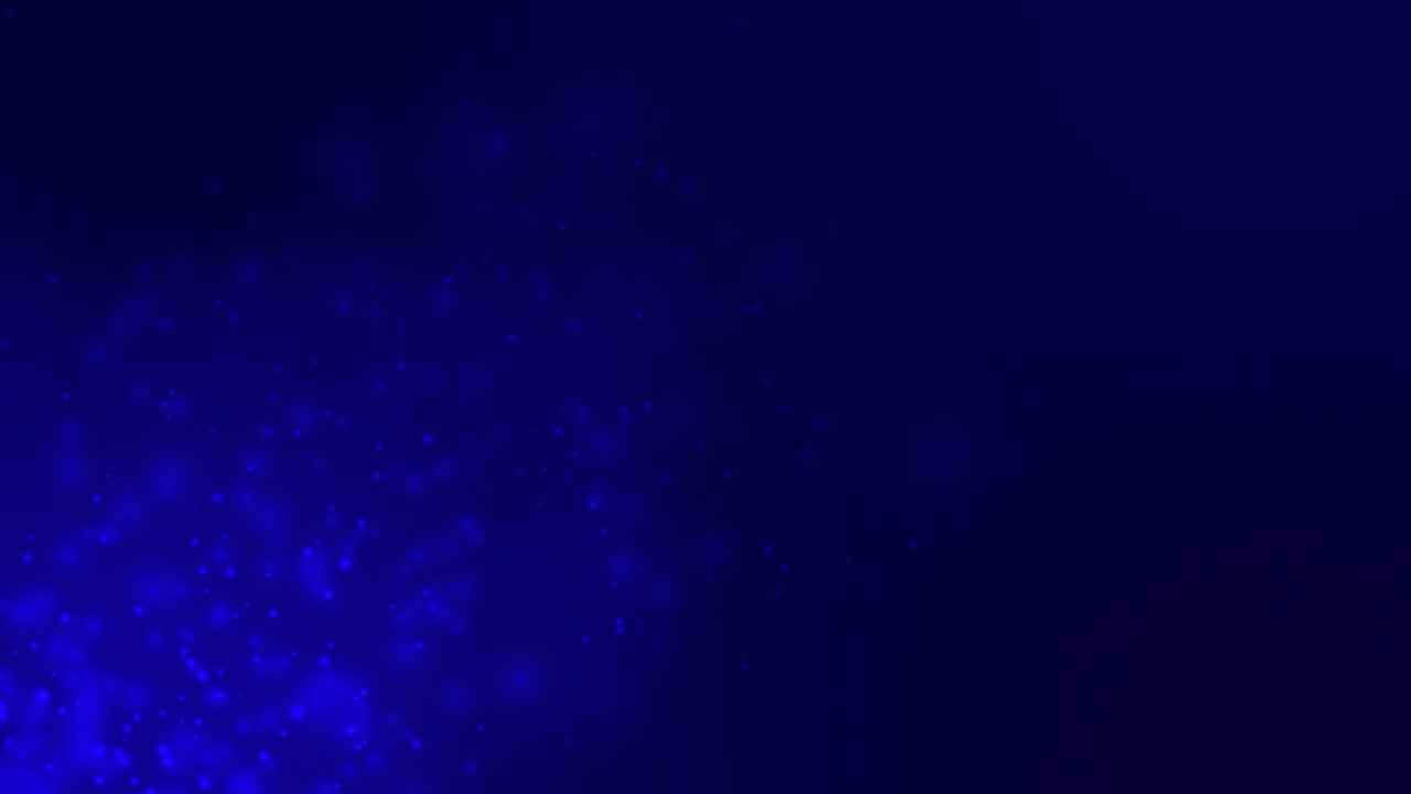 4k resumen de fondo bokeh brillante y brillante - fondo suave (loopable) - fondo de partículas brillantes - bucle de partículas en movimiento - fondo de movimiento - bucles sin problemas - color azul