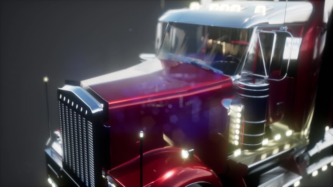 밝은 미국 트럭 트랙