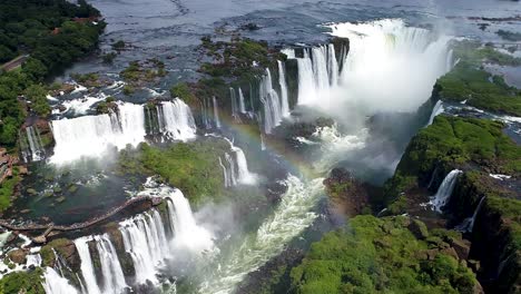 natural landscape of giant river and waterfalls