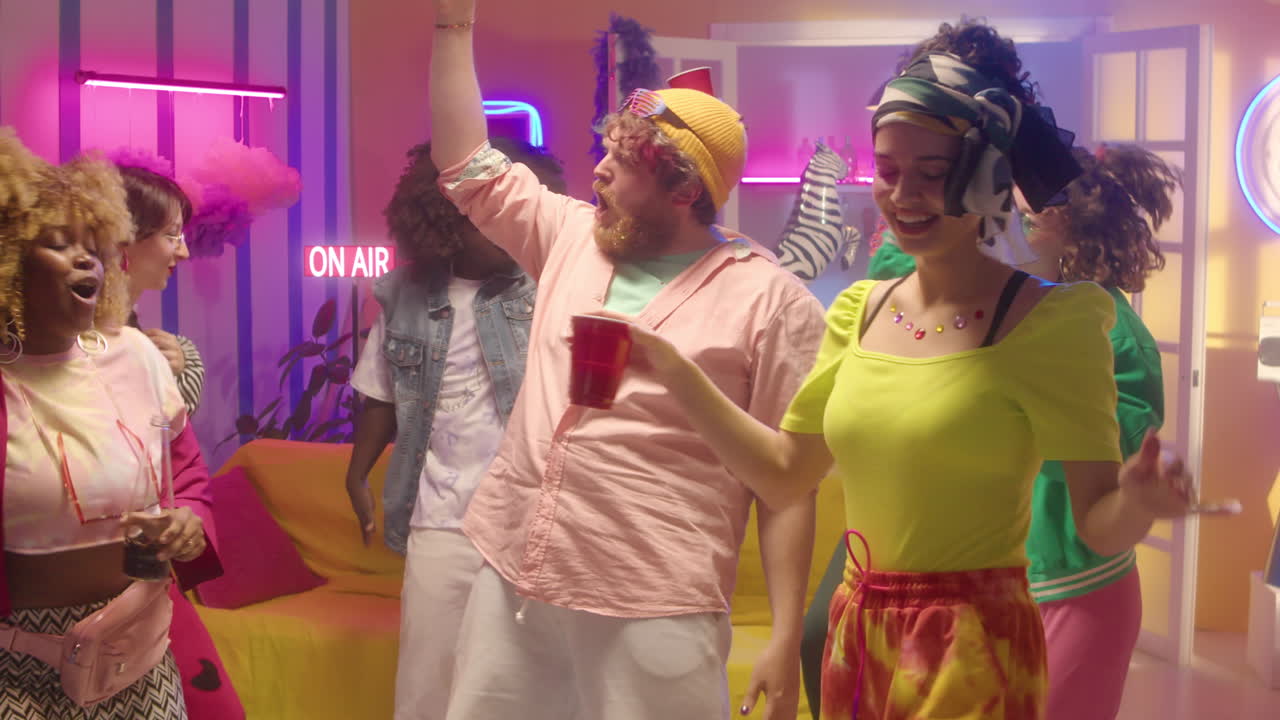 Friends Having a Retro Party