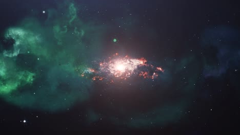galaxias y nubes nebulosas en el universo