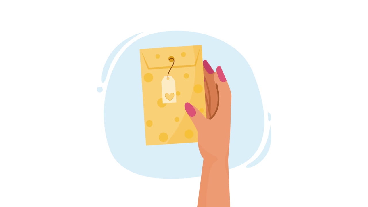 기밀 편지 비즈니스 봉투 애니메이션