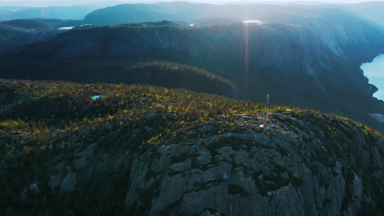 Stunning Aerial View of a Mountain Landscape in Norway