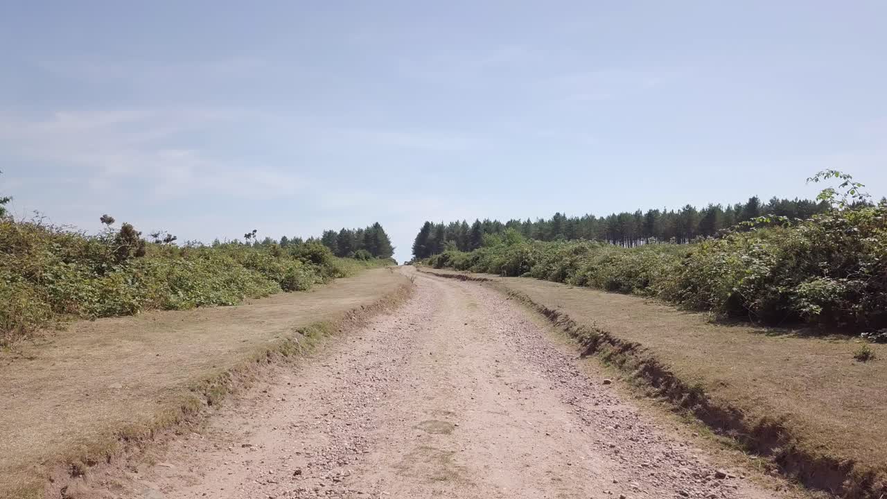 woodbury england의 비포장 도로를 따라 활공