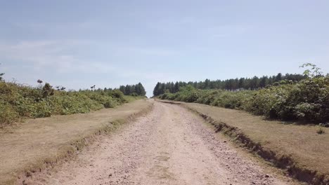 deslizándose por el camino de tierra en woodbury, inglaterra