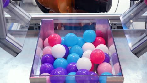 automated robot sorting colorful balls